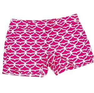 Vineyard Vines Whale Tail Dayboat Shorts Pink White Women Size 10